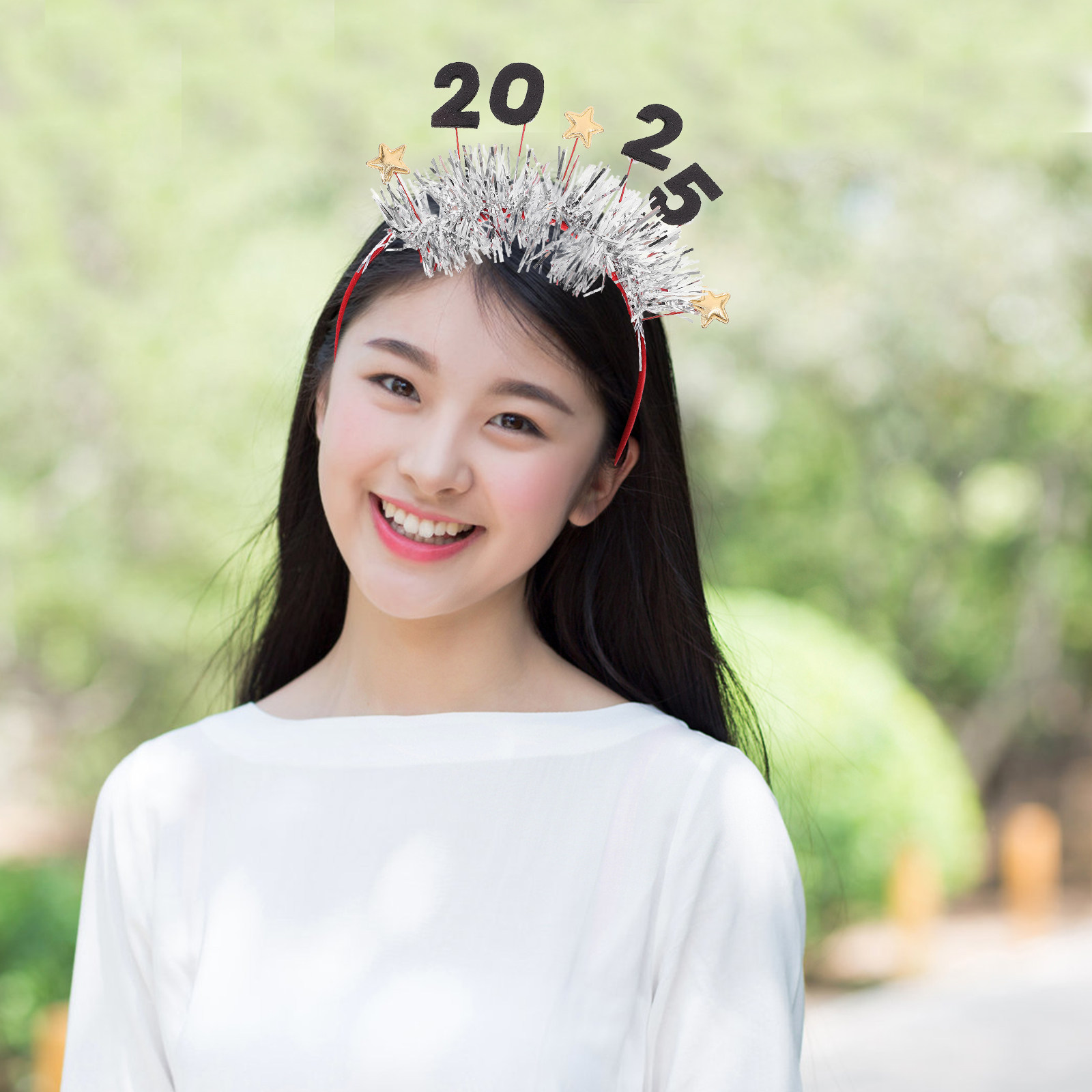 Photo Booth Prop - Diadema de Año Nuevo 2025 con