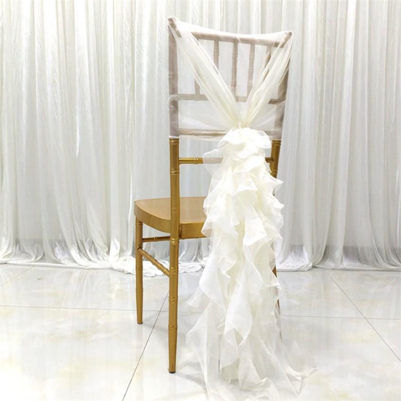 Chair Sash Organza - Decoraciones para sillas de bambú, lazos