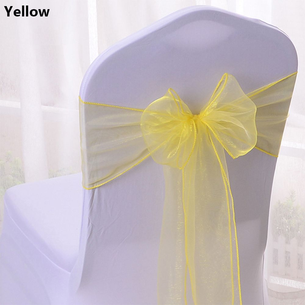 Chair Sash Organza - 1 unidad de lazos de organza