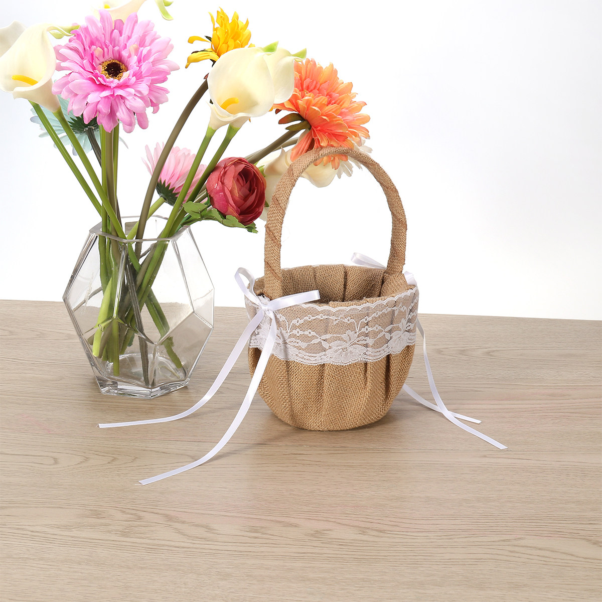 Ring Bearer Pillow - Juego de 6 cojines de yute