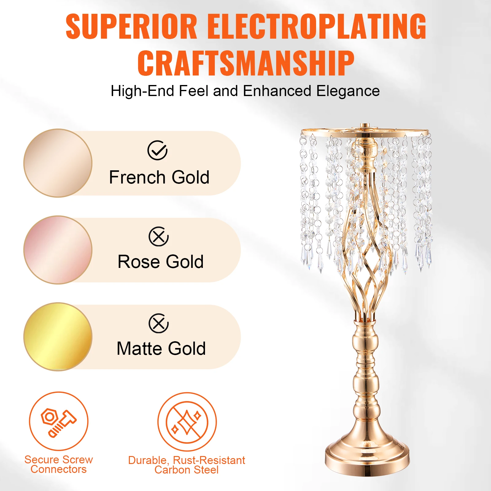 VEVOR-soporte alto de cristal  - Centerpiece Vase Tall reseña y precio