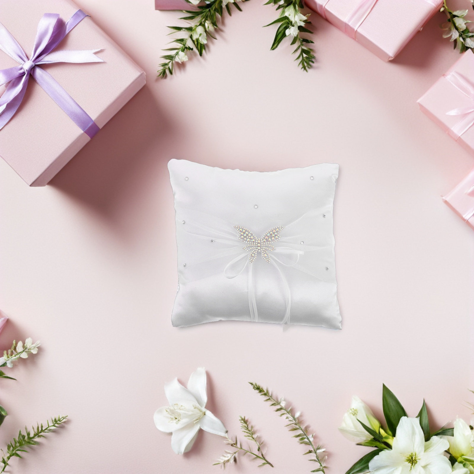 Almohada de anillos con forma  - Ring Bearer Pillow reseña y precio