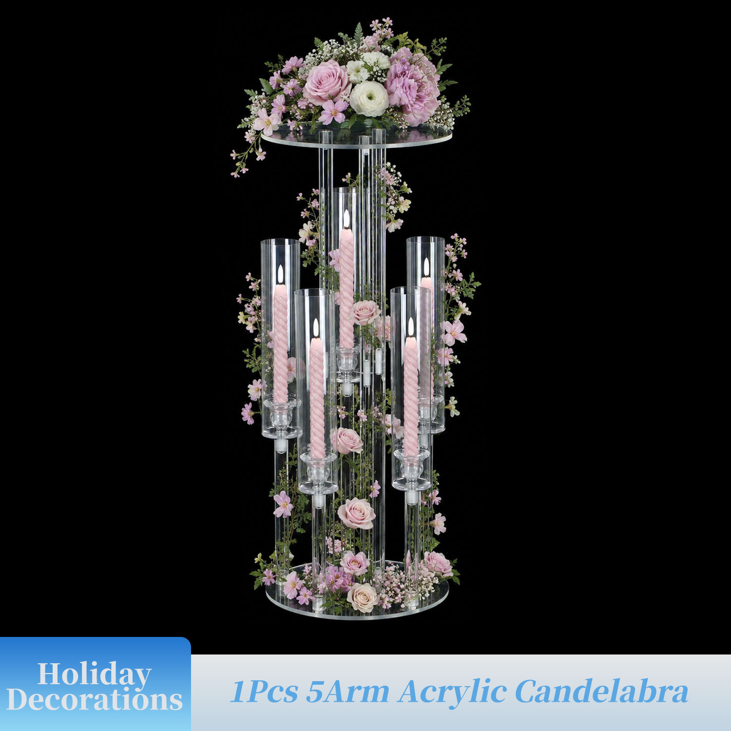 Candelabro acrílico transparen - Centerpiece Vase Tall reseña y precio
