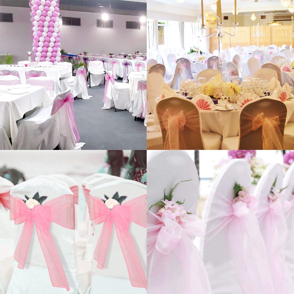 1 unidad de lazos de organza p - Chair Sash Organza reseña y precio