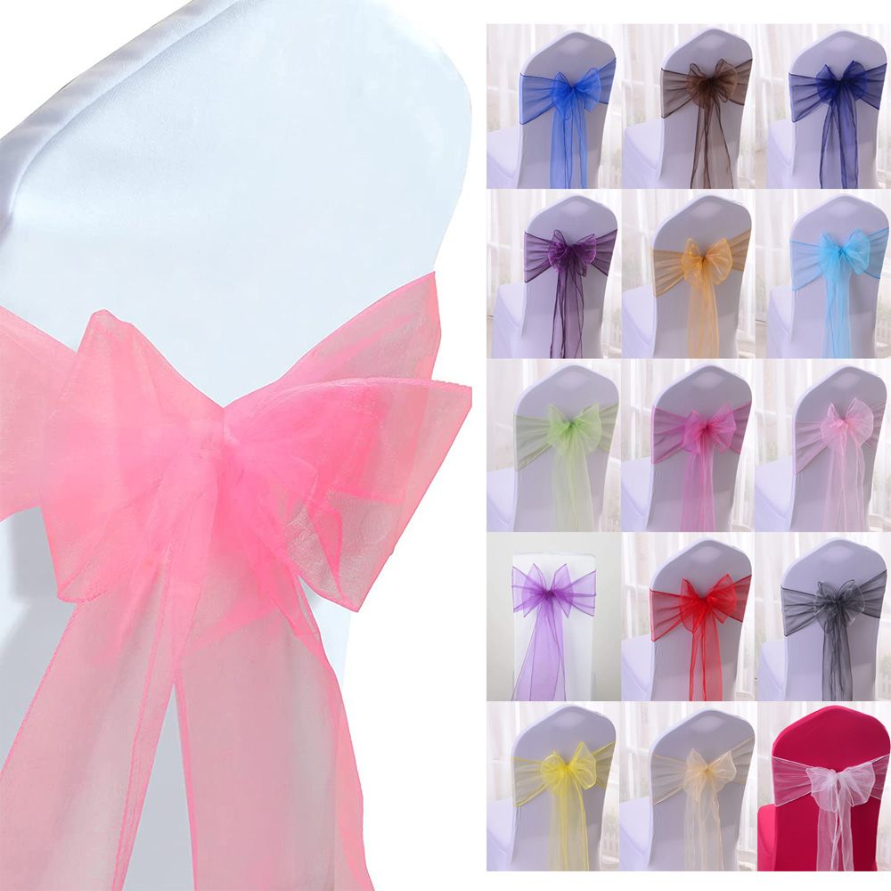 1 unidad de lazos de organza p - Chair Sash Organza reseña y precio