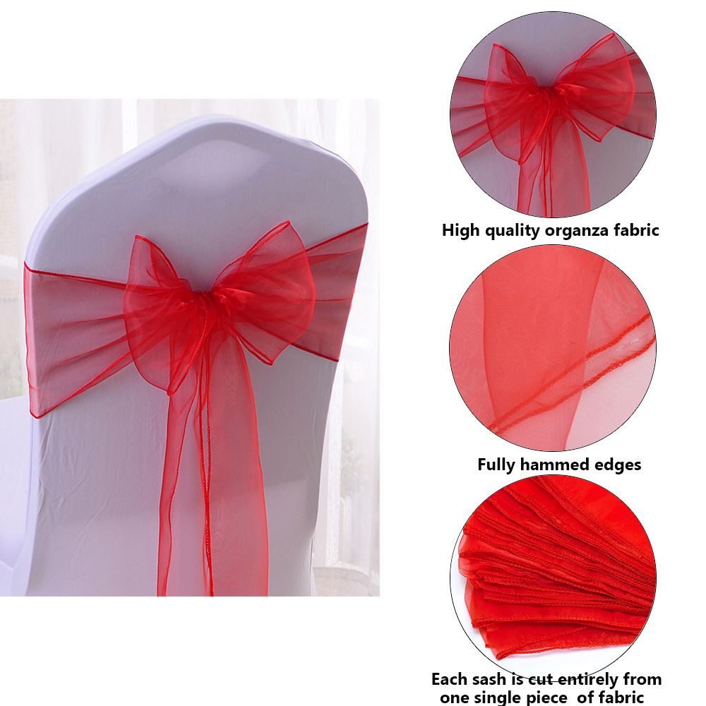 1 unidad de lazos de organza p - Chair Sash Organza reseña y precio