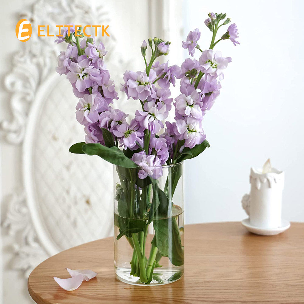Florero cilíndrico de vidrio,  - Centerpiece Vase Tall reseña y precio