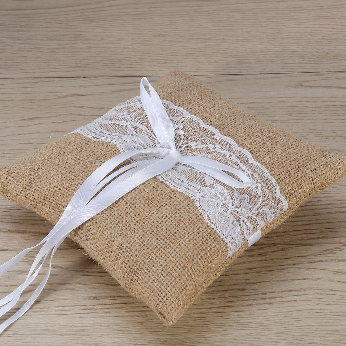 Juego de 6 cojines de yute con - Ring Bearer Pillow reseña y precio