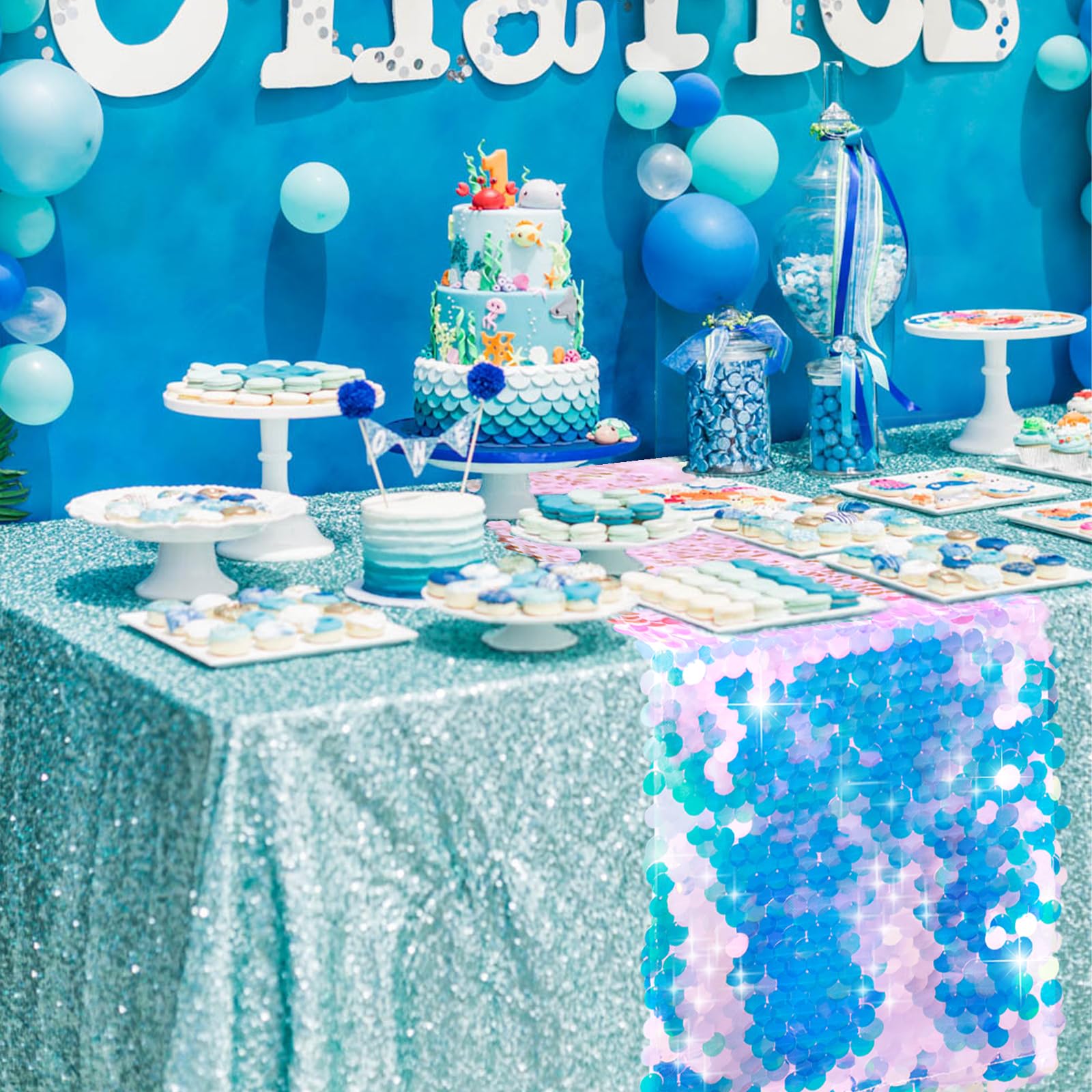 Camino de mesa de fiesta de si - Table Runner Sequin reseña y precio