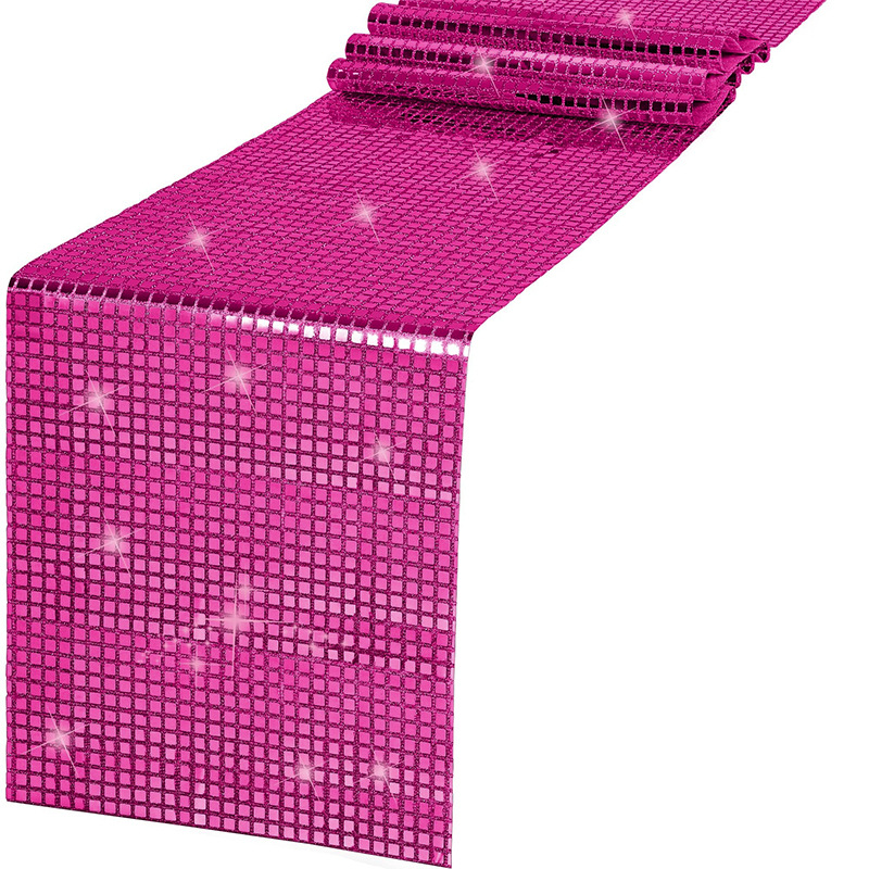 Mantel metálico de lámina dora - Table Runner Sequin reseña y precio