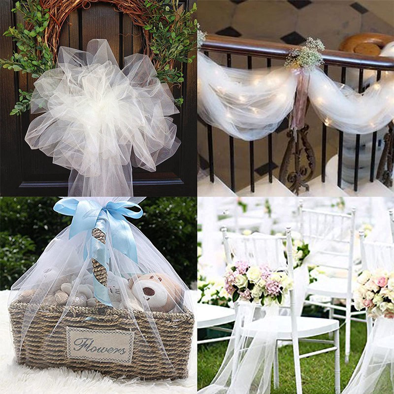 Rollo de tul de cristal transp - Chair Sash Organza reseña y precio