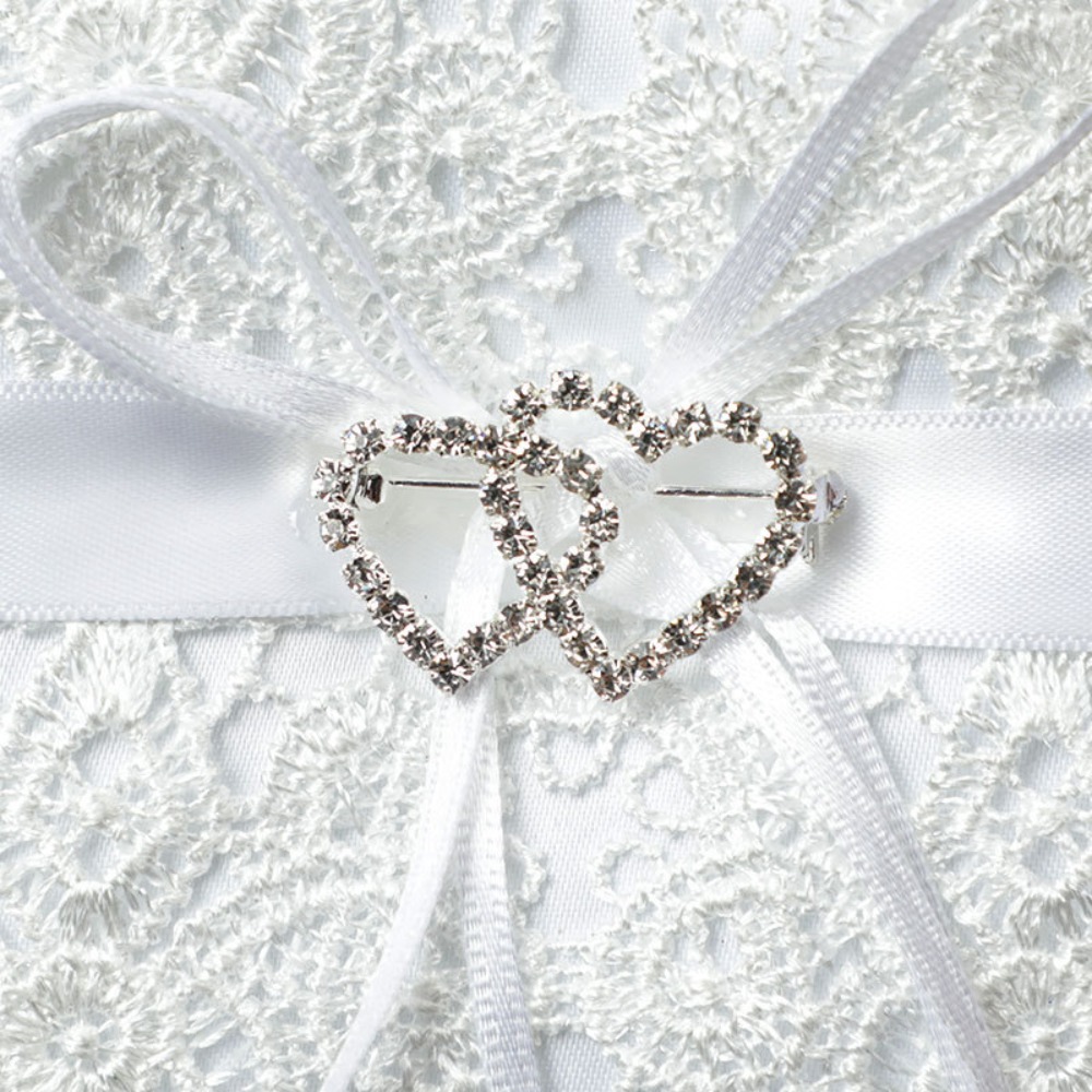 Almohada de encaje blanco para - Ring Bearer Pillow reseña y precio